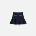 Navy Wool Knit Skirt