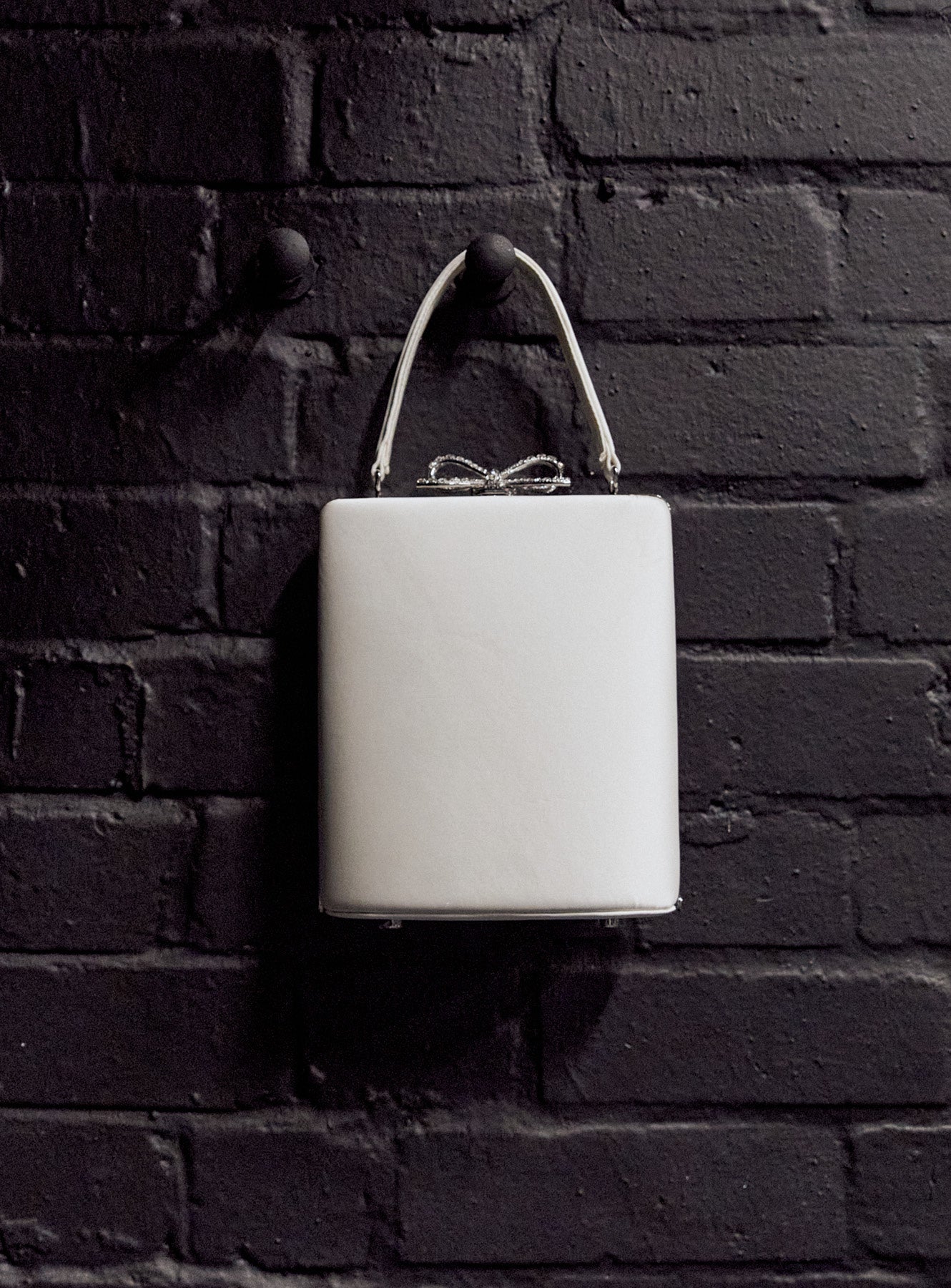 Champagne Satin Mini Bow Bag