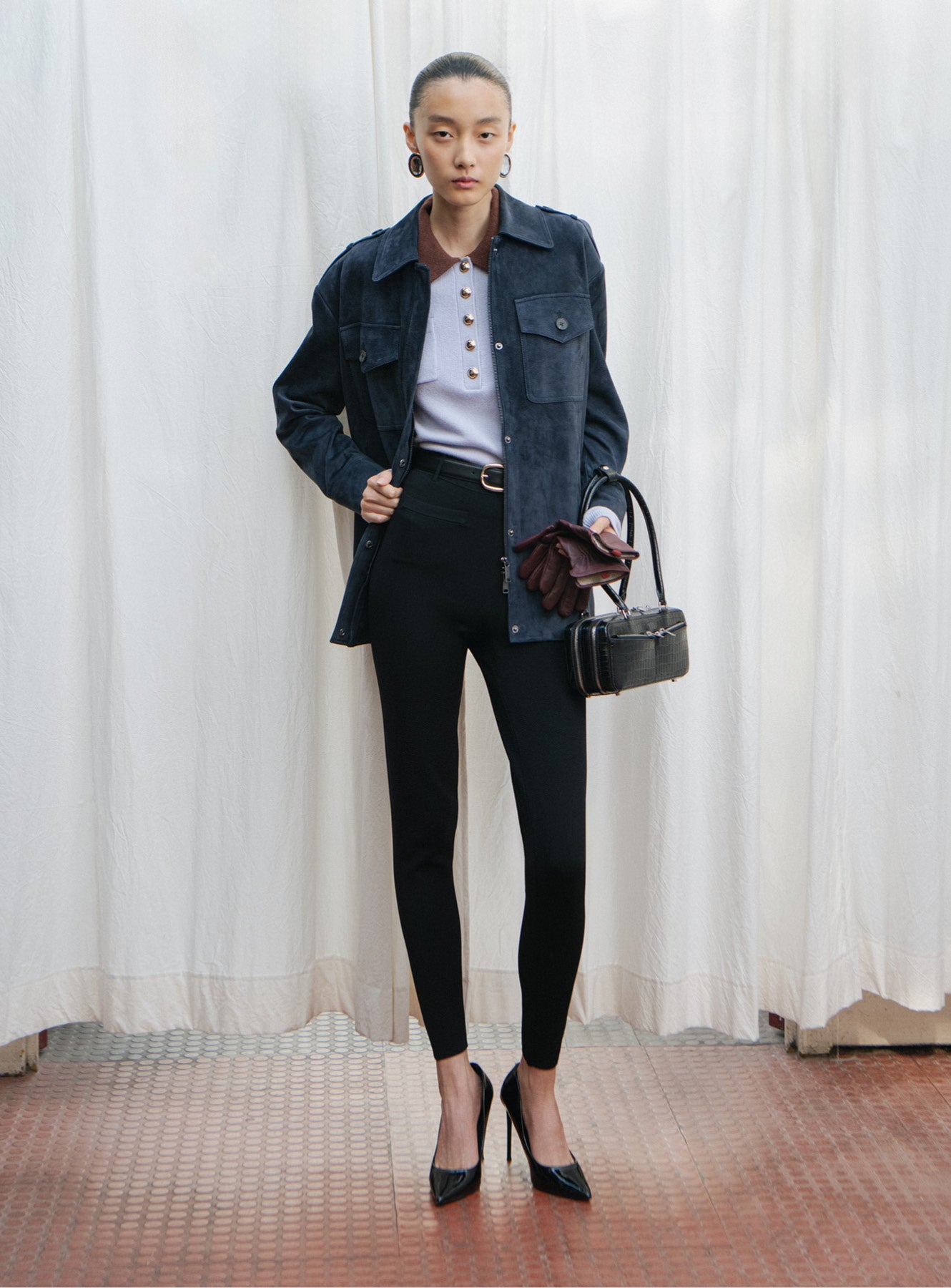 Navy Suede Jacket