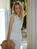 Cream Linen Maxi Dress