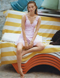 Pink Floral Lace Mini Dress