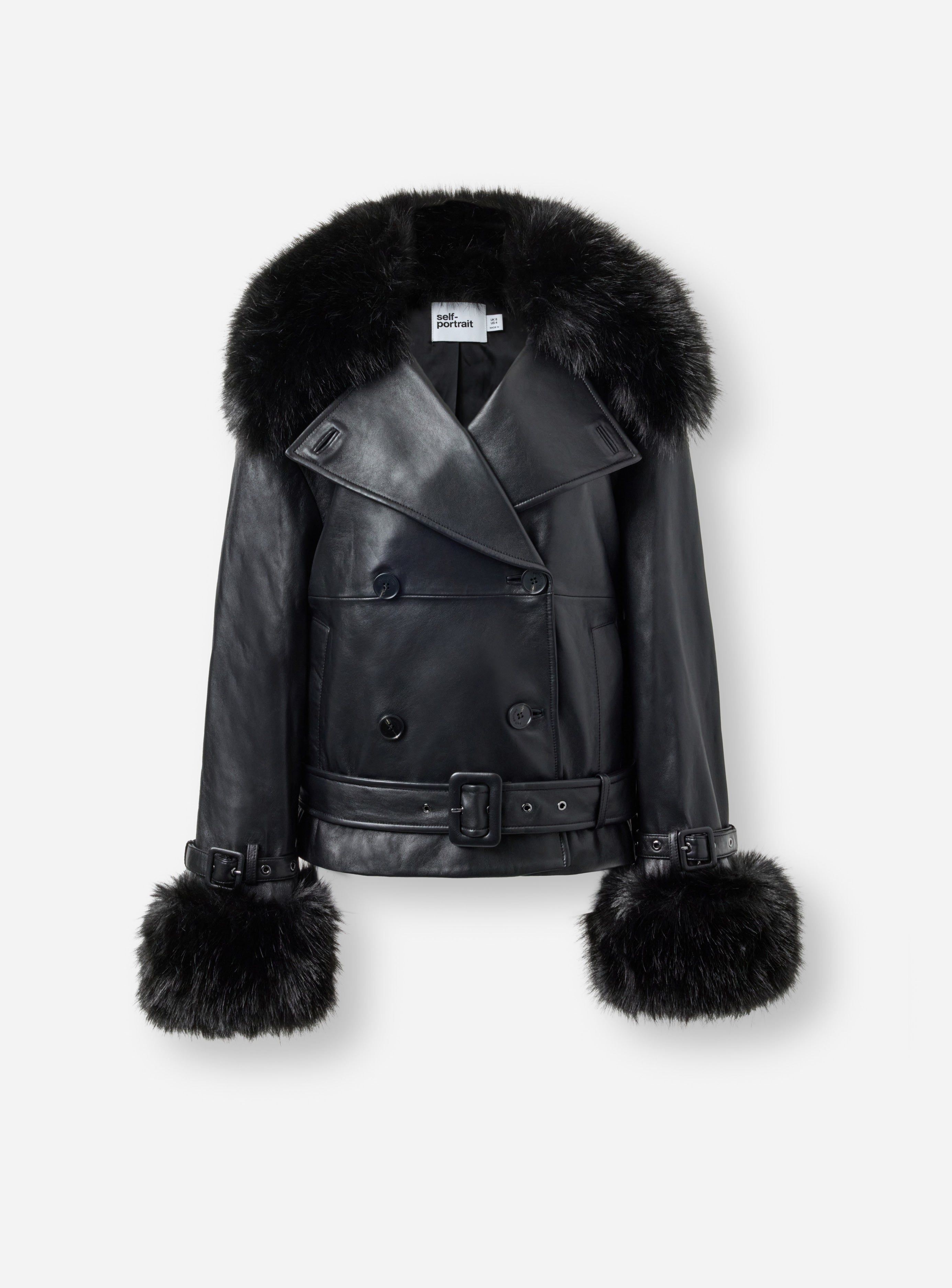 Black Belted Leather Jacket