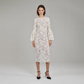 Ivory Cotton Lace Midi Dress