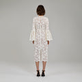 Ivory Cotton Lace Midi Dress