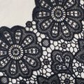 Black Floral Guipure Puff Sleeve Blouse