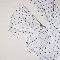 Polka Dot Off Shoulder Sweetheart Midi Dress