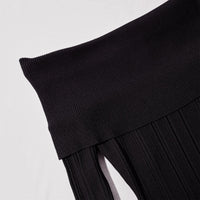 Black Ribbed Knit Maxi Dress