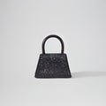 Black Rhinestone Micro Bow Bag