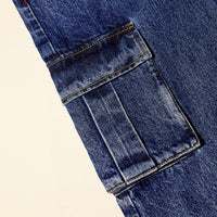 Blue Denim Cargo Jeans