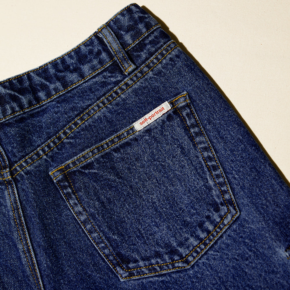 Blue Denim Cargo Jeans