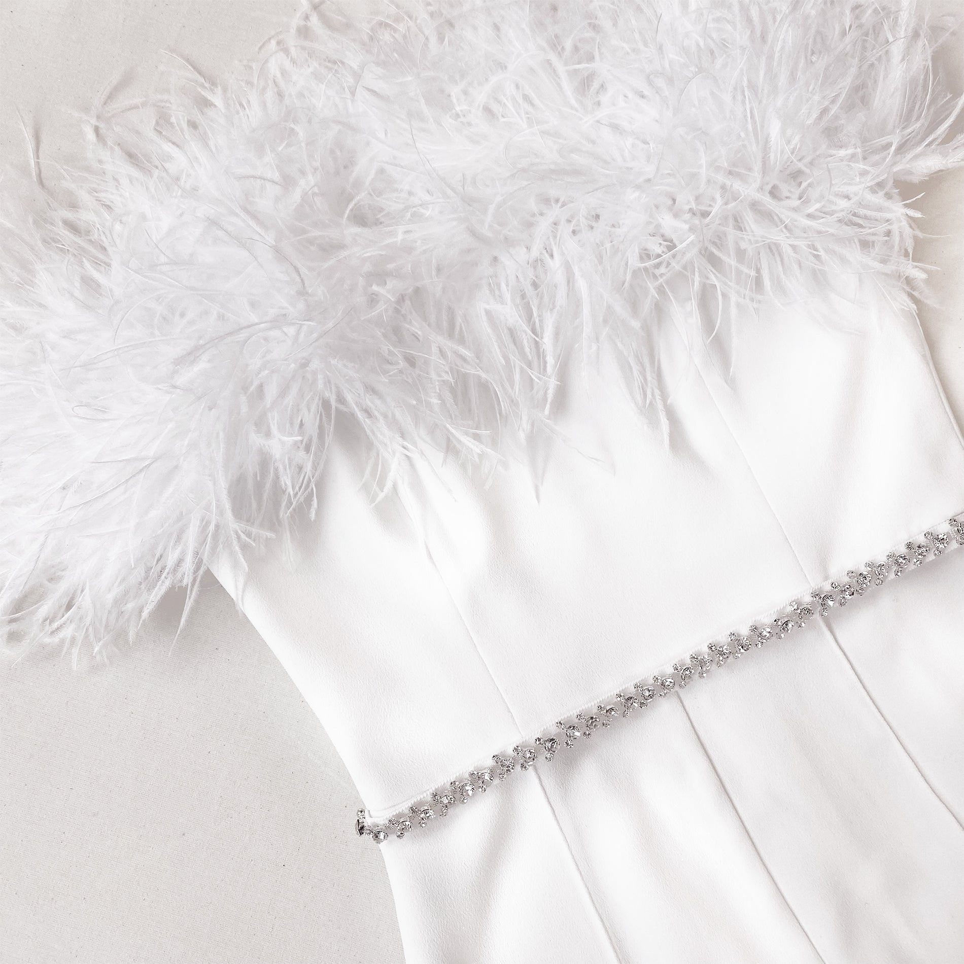 White Feather Jumpsuit