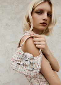 Cream Boucle Micro Bag