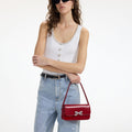 Burgundy Leather Shoulder Bag