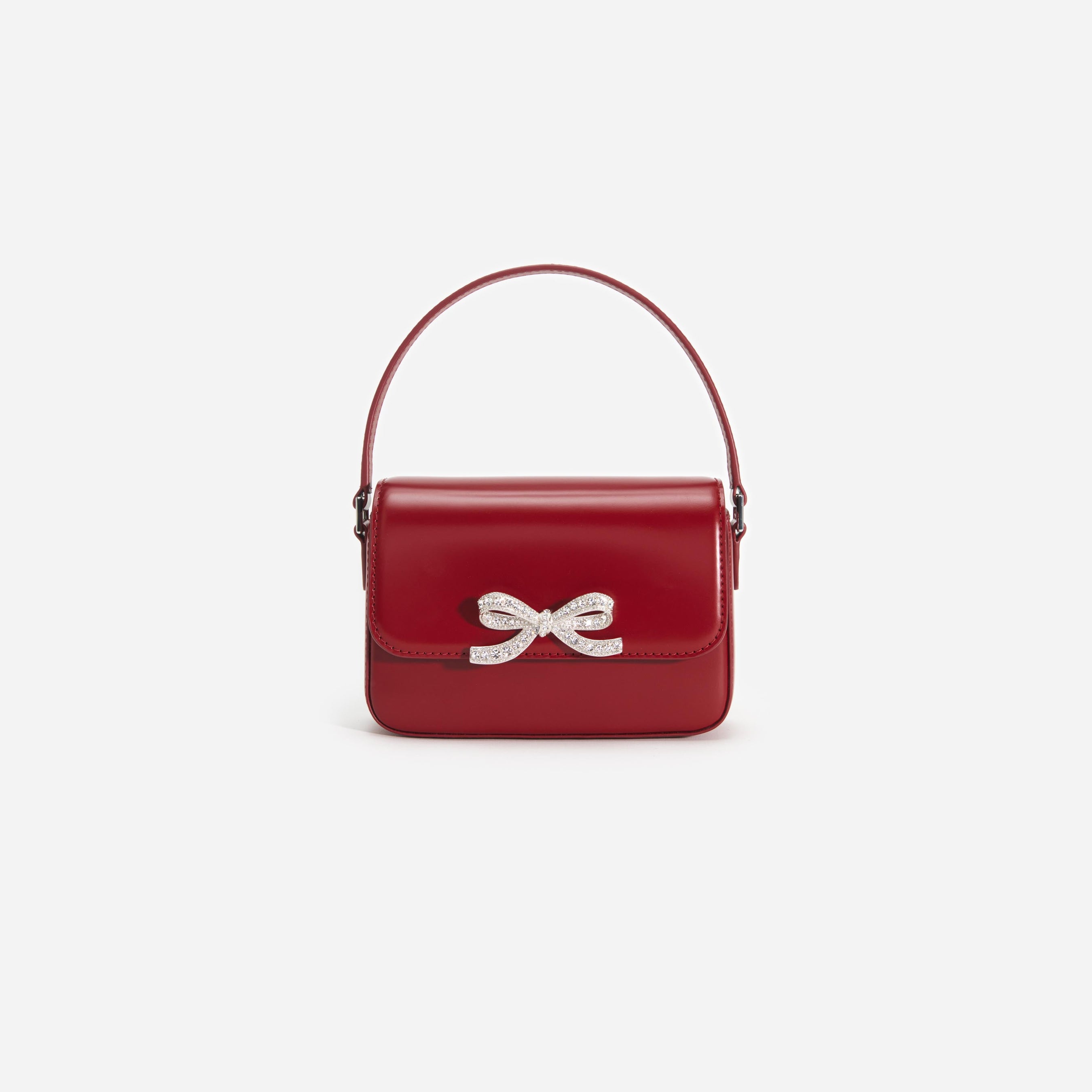 Burgundy Leather Micro Bag