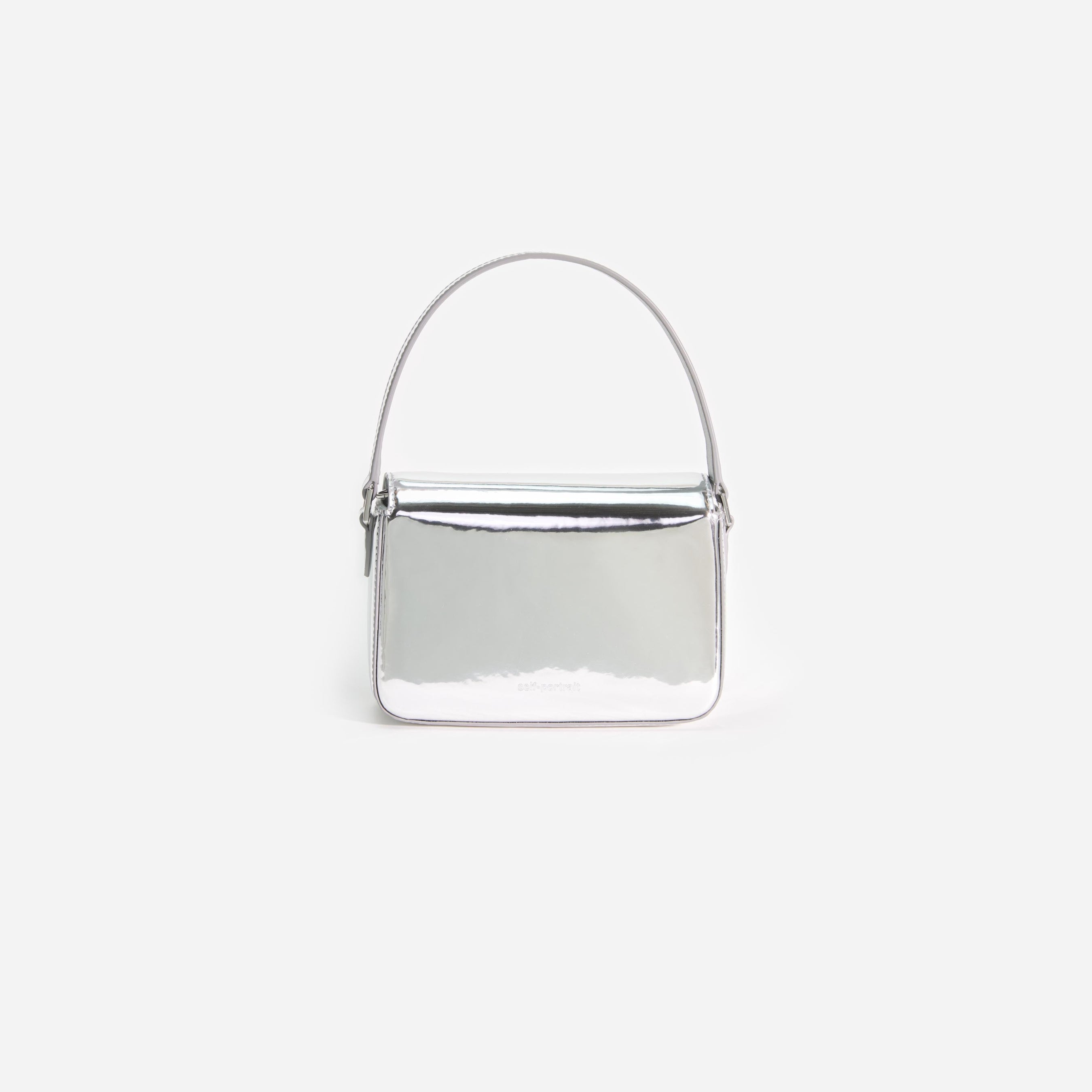 Silver Leather Micro Bag