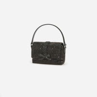 Black Rhinestone Chainmail Micro Bag