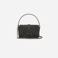 Black Rhinestone Chainmail Micro Bag