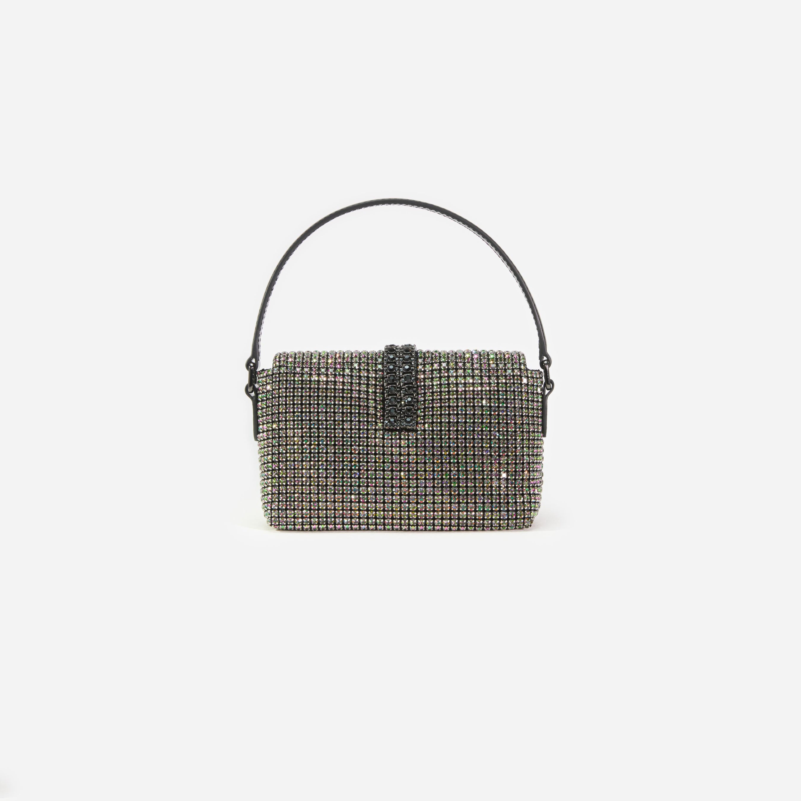 Multi Rhinestone Chainmail Micro Bag