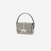 Silver Rhinestone Chainmail Micro Bag