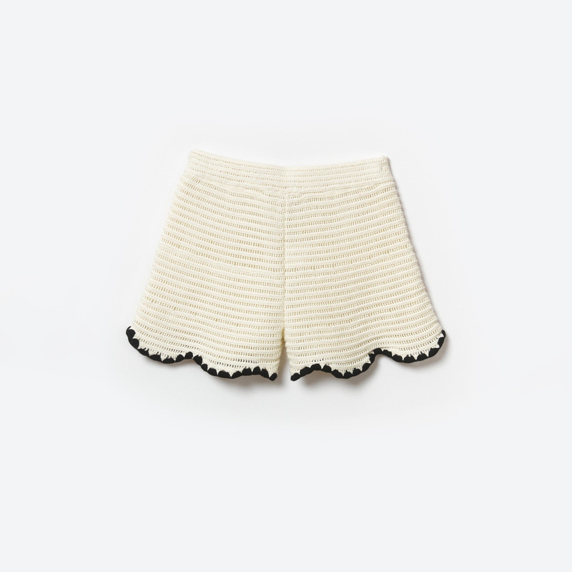 Cream Crochet Short