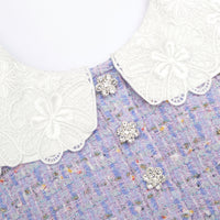 Lilac Boucle Mini Dress