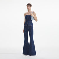 Denim Bandeau Jumpsuit