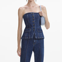 Denim Bandeau Jumpsuit