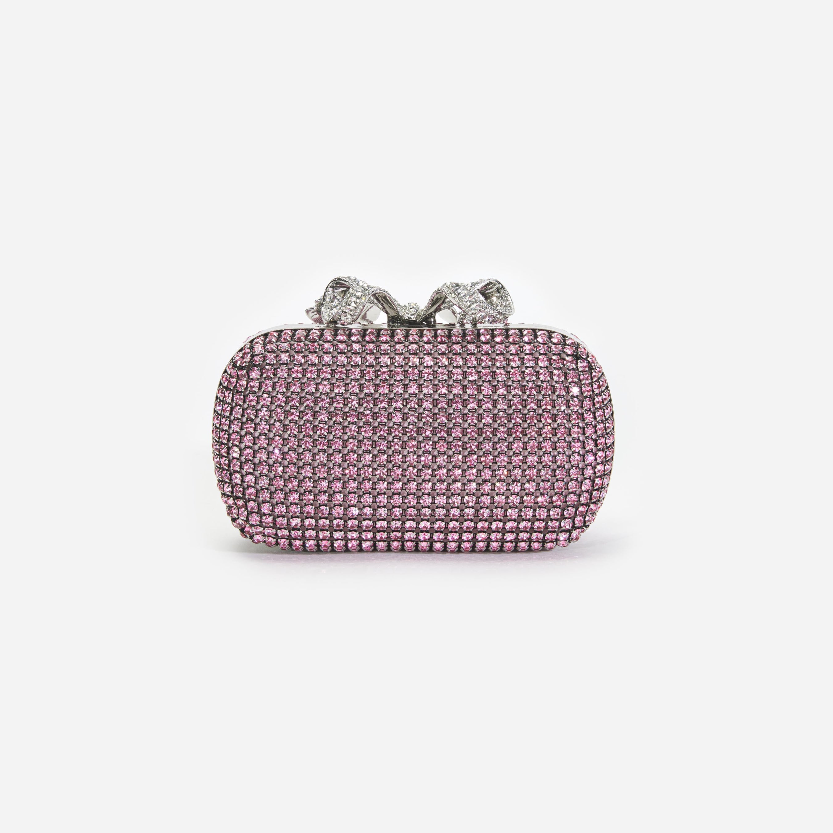 Pink Chainmail Clutch Bag