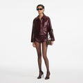 Burgundy Leather  Jacket
