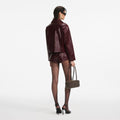 Burgundy Leather  Jacket