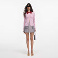 Pink Merino Wool Cardigan