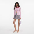Pink Merino Wool Cardigan
