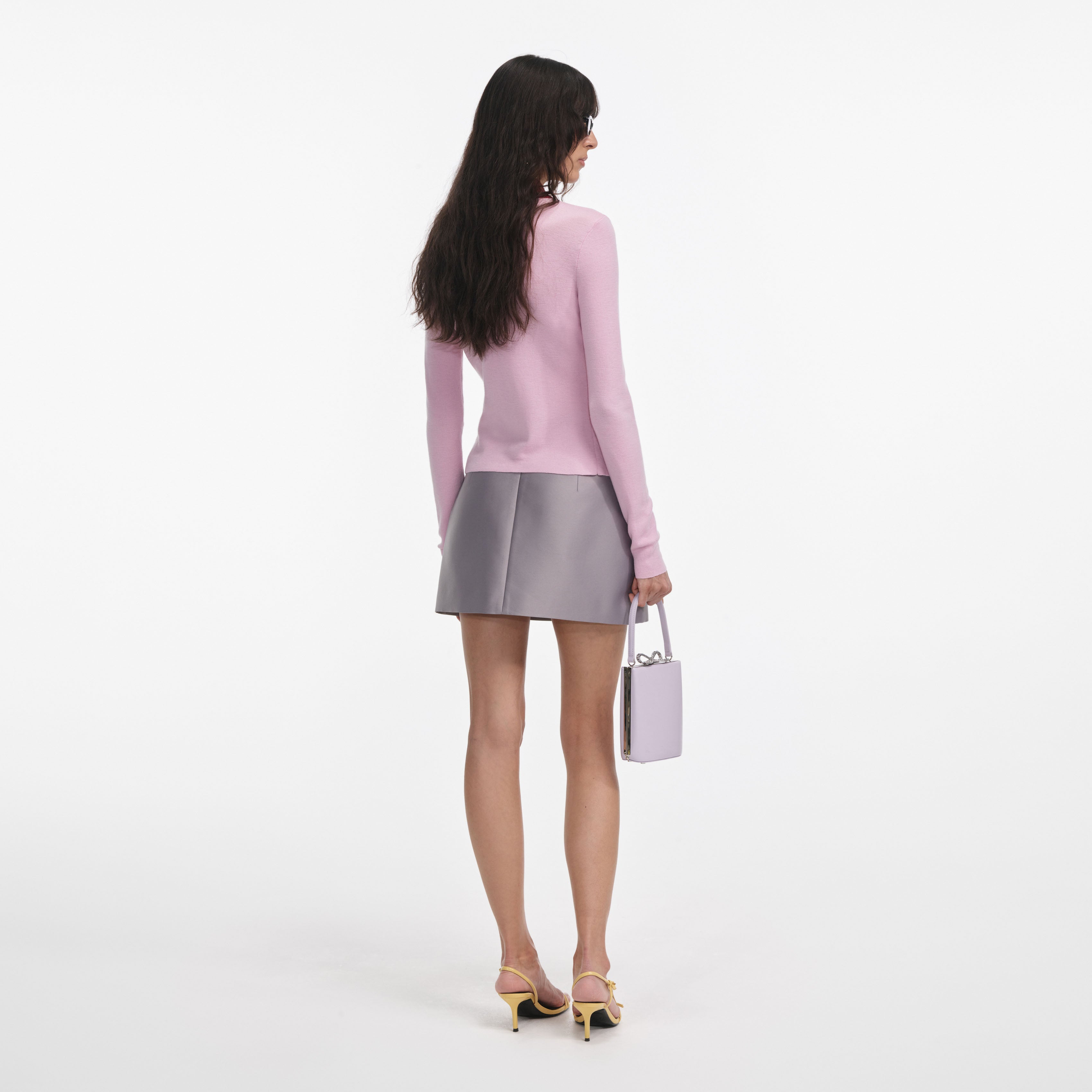 Pink Merino Wool Cardigan
