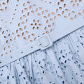 Blue Cotton Broderie Top