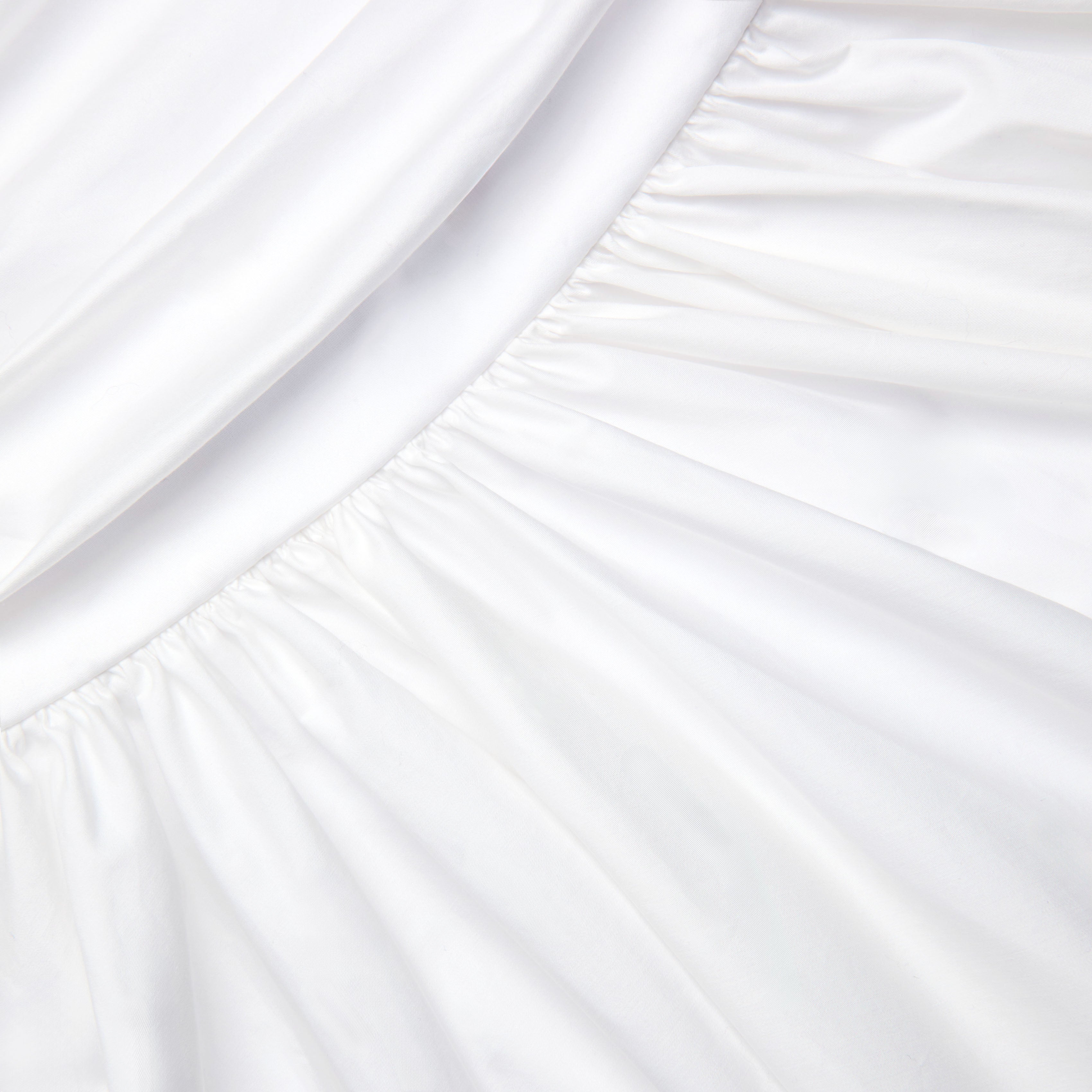 White Cotton Asymmetric Midi Skirt