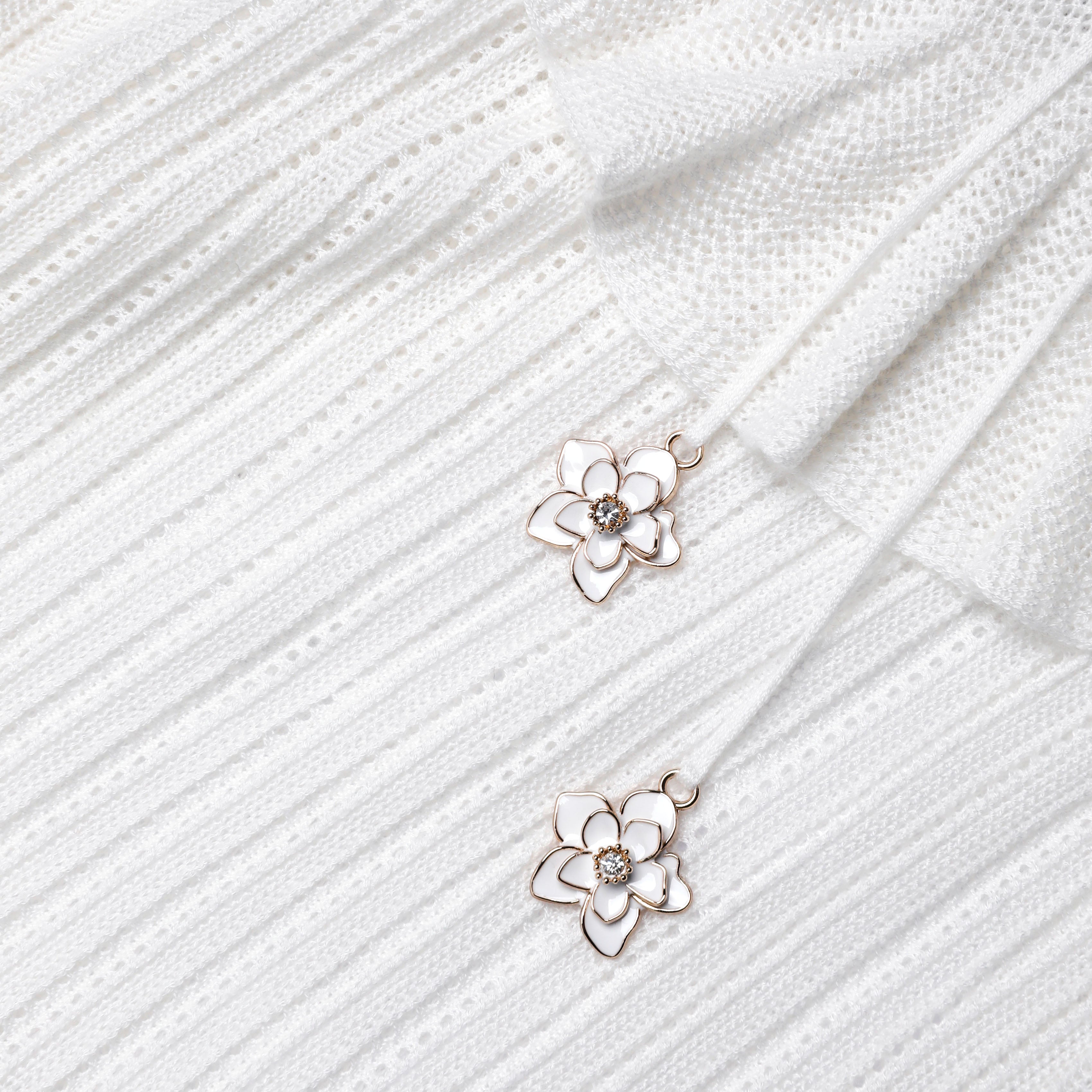 White Ruffle Knit Maxi Dress