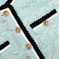 Mint Pointelle Knit Cardigan