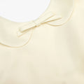 Yellow Taffeta Collared Midi Dress