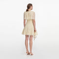 Yellow Lace Cape Mini Dress