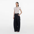 White Tulle Lace Top