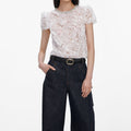 White Tulle Lace Top
