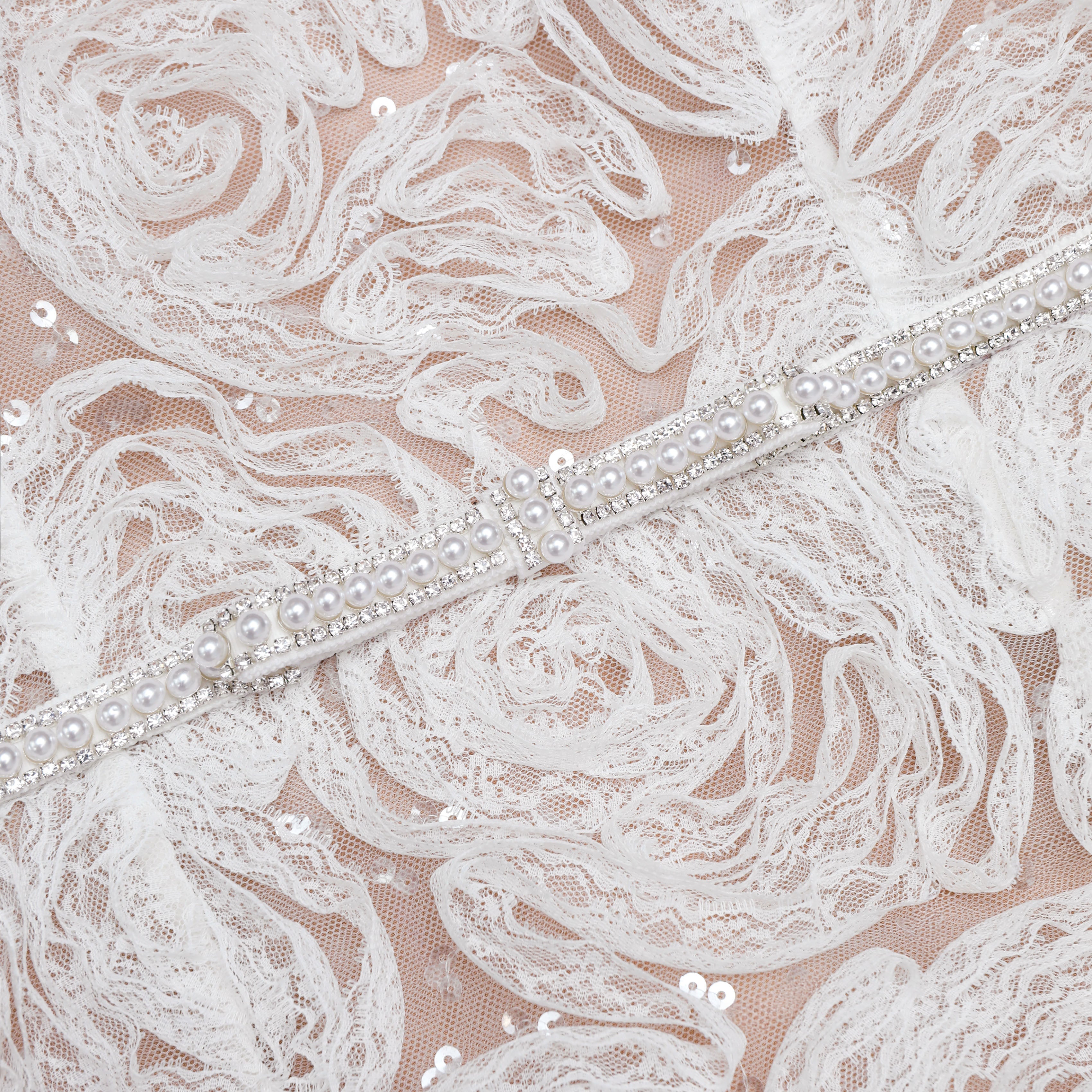 White Tulle Lace Maxi Dress