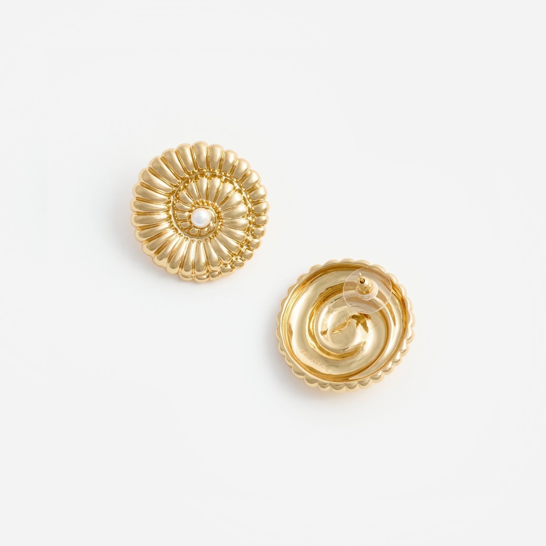 Gold Pearl Shell Earrings