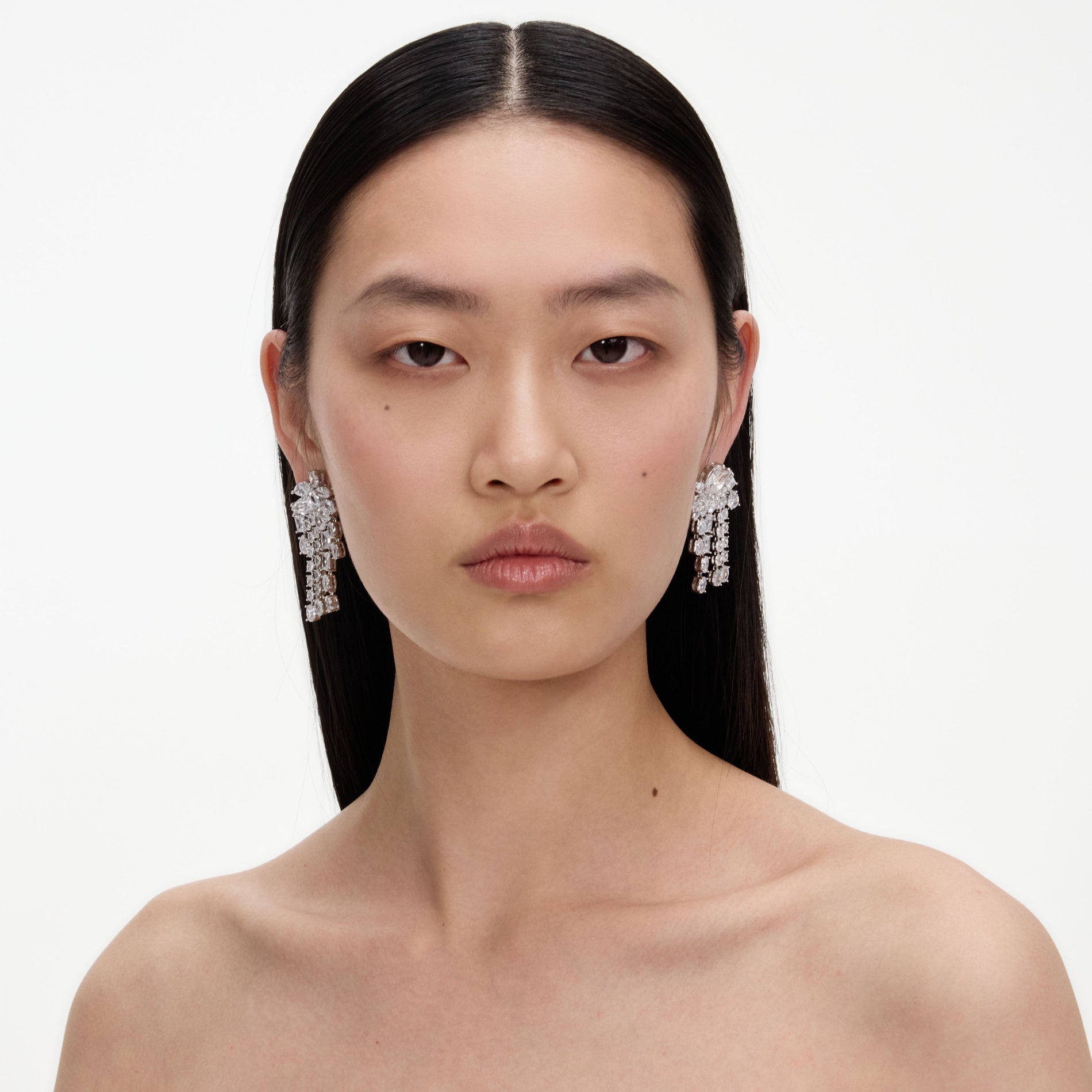 Multi Crystal Dangle Earrings