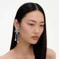 Crystal Flower Droplet Earrings
