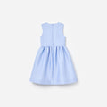 Blue Taffeta Sequin Embellished Dress