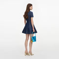 Rhinestone Stripe Denim Mini Dress