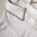 White Chiffon Rhinestone Detail Top