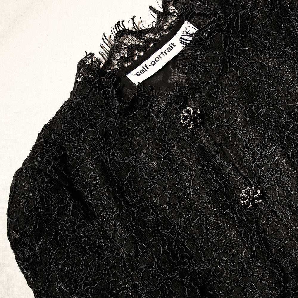 Black Cord Lace Top