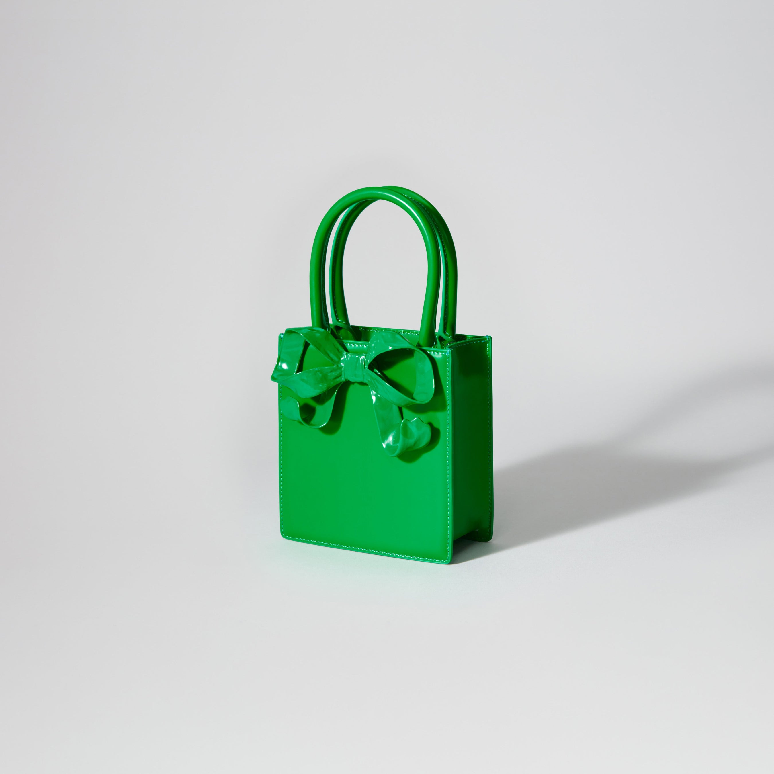 Green Bow Mini Tote Bag